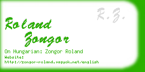 roland zongor business card